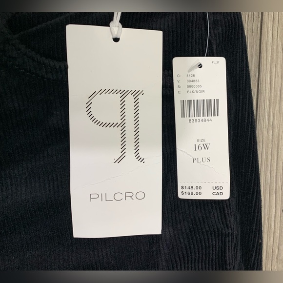 Anthropologie Pilcro Icon Low-Rise Corduroy Chop Pocket Flare Jeans Size 16W NWT - Picture 5 of 14